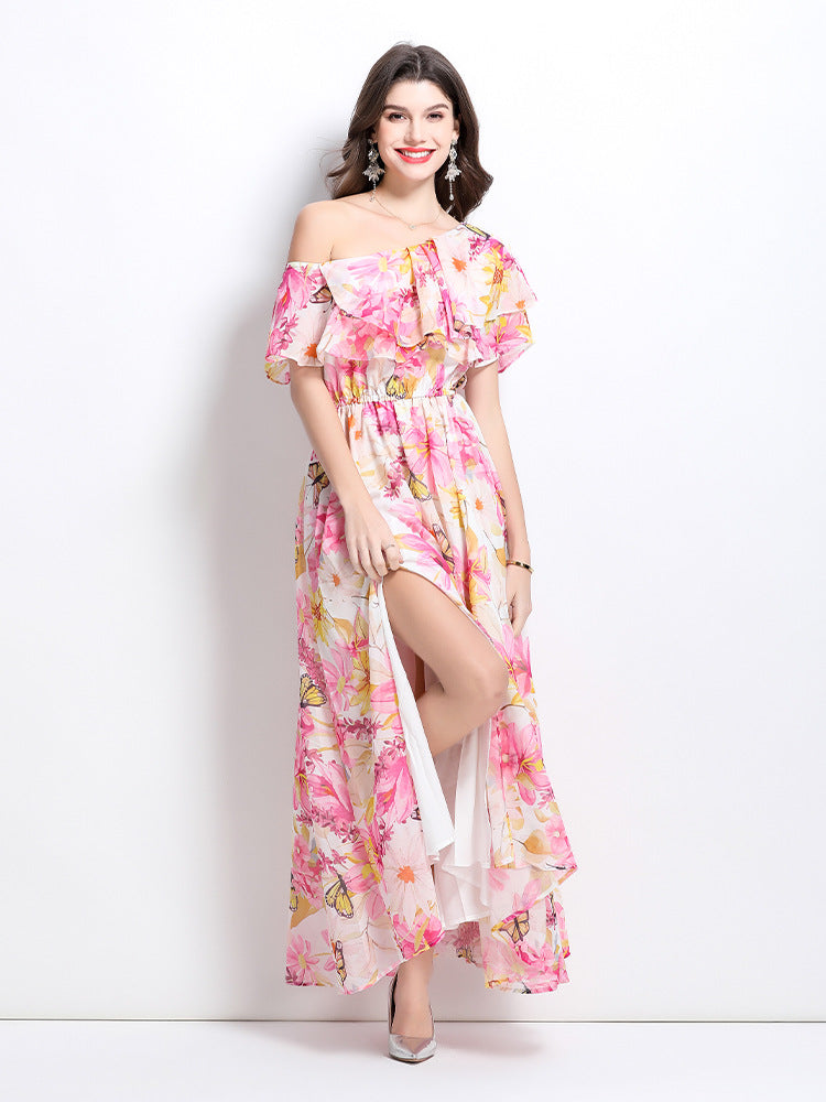 Floral Off-Shoulder Maxi Dress